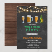 Uitnodiging voor volwassen partijen bij Beer en Bq (Voorkant / Achterkant)