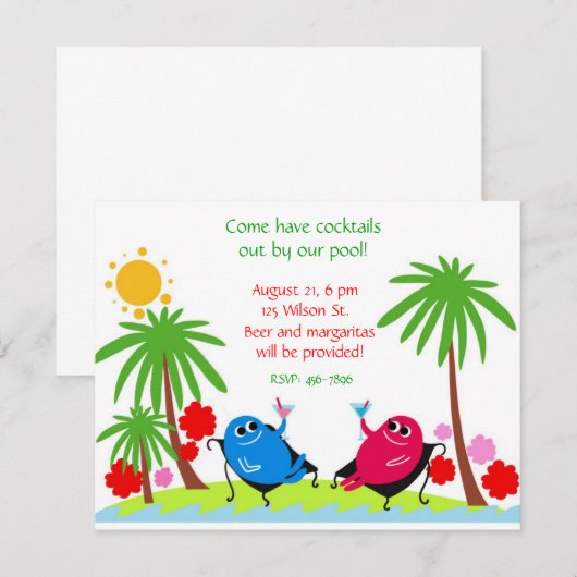 Uitnodiging voor volwassenen (Voorkant / Achterkant)