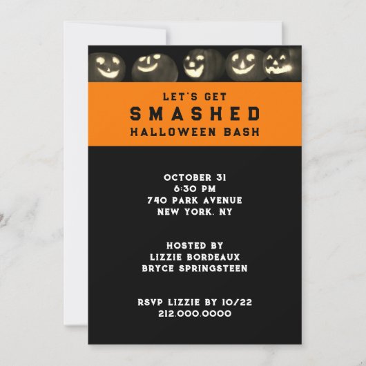 Uitnodiging voor volwassenen Halloween-feest (Voorkant)
