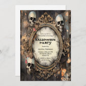 Uitnodiging voor volwassenen Halloween-feest vinta (Voorkant / Achterkant)