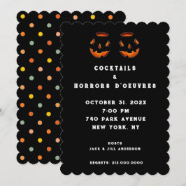 Uitnodiging voor volwassenen voor een Halloween-co