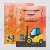 Uitnodiging voor vorkheftrucks voor de bouw (Voorkant / Achterkant)