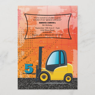 Uitnodiging voor vorkheftrucks voor de bouw