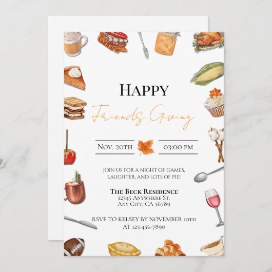 Uitnodiging voor vrienden (Voorkant / Achterkant)