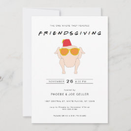 Uitnodiging voor Vriendendankdag met kalkoen Thank