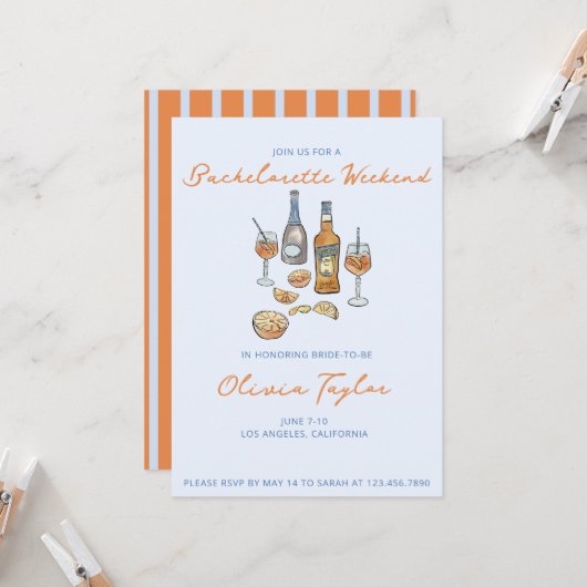 Uitnodiging voor vrijgezellen (Voorkant / Achterkant in situ)