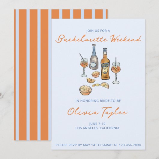 Uitnodiging voor vrijgezellen (Voorkant / Achterkant)