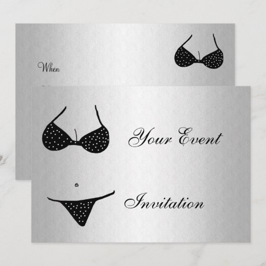 Uitnodiging voor vrijgezellenfeest (Voorkant / Achterkant)