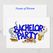 Uitnodiging voor vrijgezellenfeest (Voorkant / Achterkant)