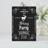 Uitnodiging voor vrijgezellenfeest (Staand voorkant)