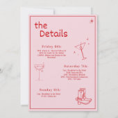 Uitnodiging voor vrijgezellenfeest 'Dronken van Li (Achterkant)