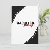 Uitnodiging voor vrijgezellenfeest in Black Saddle (Staand voorkant)