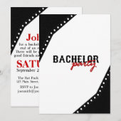 Uitnodiging voor vrijgezellenfeest in Black Saddle (Voorkant / Achterkant)