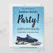 Uitnodiging voor vrijgezellenfeest in de winter me (Voorkant)