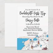 Uitnodiging voor vrijgezellenfeest in Santorini vo (Voorkant / Achterkant)