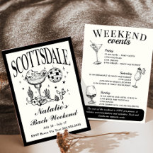 Uitnodiging voor vrijgezellenfeest in Scottsdale m