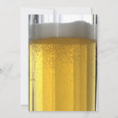 Uitnodiging voor vrijgezellenfeest met glas bier (Achterkant)