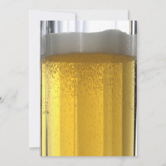 Uitnodiging voor vrijgezellenfeest met glas bier (Achterkant)