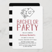 Uitnodiging voor vrijgezellenfeest met Modern Casi (Voorkant / Achterkant)