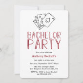 Uitnodiging voor vrijgezellenfeest met Modern Casi (Voorkant)