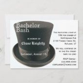 Uitnodiging voor vrijgezellenfeest met zwart-witte (Voorkant)