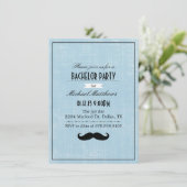 Uitnodiging voor vrijgezellenfeest met zwarte & bl (Staand voorkant)