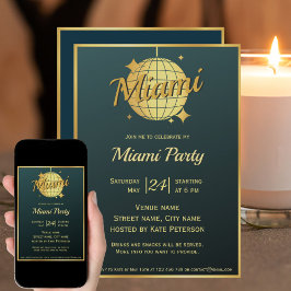 Uitnodiging voor vrijgezellenfeest op Miami Beach