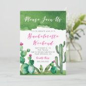 Uitnodiging voor vrijgezellenfeest - Palm Springs (Staand voorkant)