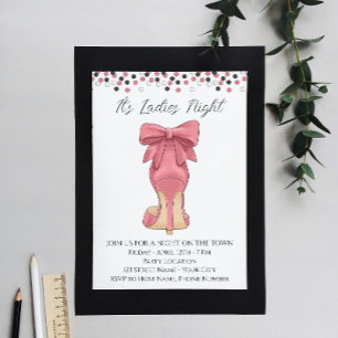 Uitnodiging voor vrijgezellenfeest Pink Ladies Nig