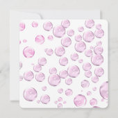 Uitnodiging voor vrijgezellenfeest Roze Bellen (Achterkant)