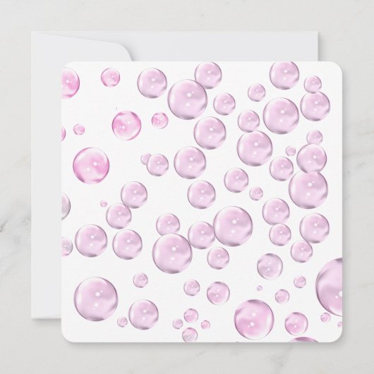 Uitnodiging voor vrijgezellenfeest Roze Bellen (Achterkant)