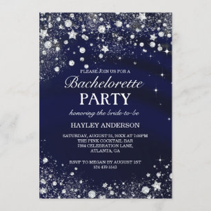 Uitnodiging voor vrijgezellenfeest Sparkle Diamond