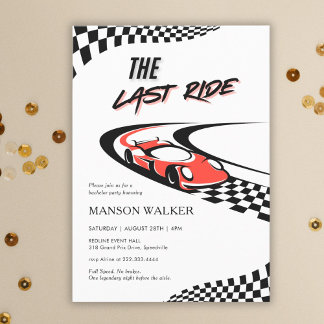 Uitnodiging voor vrijgezellenfeest The Last Ride