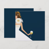 Uitnodiging voor vrijgezellenfeest van marineschee (Voorkant / Achterkant)