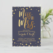 Uitnodiging voor vrijgezellenfeest van Miss naar M (Staand voorkant)