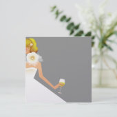 Uitnodiging voor vrijgezellenfeest van zilver (Staand voorkant)