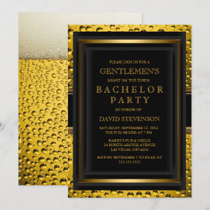 Uitnodiging voor vrijgezellenfeest voor heren met