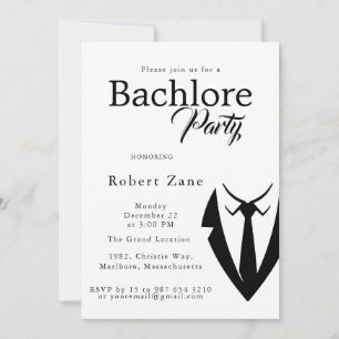 Uitnodiging voor vrijgezellenfeest voor mannen in