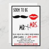 Uitnodiging voor vrijgezellenfeesten paren (Voorkant / Achterkant)