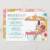 Uitnodiging voor vrijgezellenstrandweekend (Voorkant / Achterkant)