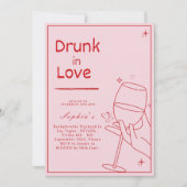 Uitnodiging voor vrijgezellenweekend 'Dronken van  (Voorkant)