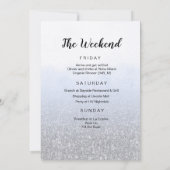 Uitnodiging voor vrijgezellenweekend lichtblauw (Achterkant)