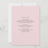 Uitnodiging voor vrijgezellenweekend met roze marm (Achterkant)