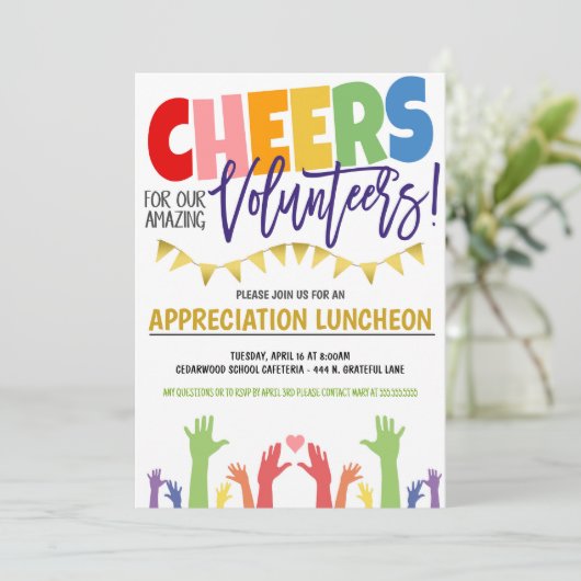 Uitnodiging voor vrijwillige appreciatie (Staand voorkant)