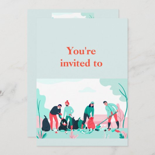 Uitnodiging voor vrijwilliger om de Rally van Lunc (Voorkant / Achterkant)