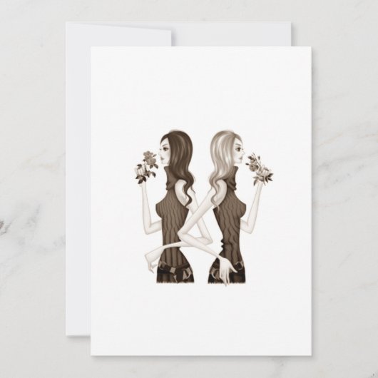 UITNODIGING VOOR VROUW/MEISJE OM SAMEN TE KOMEN (Voorkant)