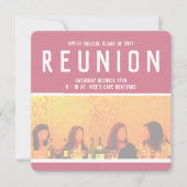 Uitnodiging voor vrouwen evenement in roze en geel (Voorkant)