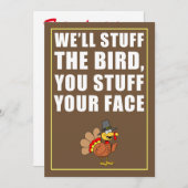 Uitnodiging voor 'Vul je Gezicht' Friendsgiving (B (Voorkant / Achterkant)