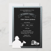 Uitnodiging voor vuurgevechtsgrijs-zwarte oproeppa (Voorkant)