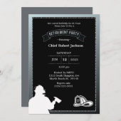 Uitnodiging voor vuurgevechtsgrijs-zwarte oproeppa (Voorkant / Achterkant)